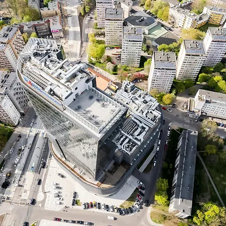 아파트 Ans Hanza Tower 17th Floor With View, Swimming Pool Area With Saunas, Viewing Terrace 슈체친